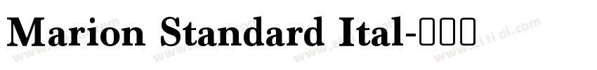 Marion Standard Ital字体转换